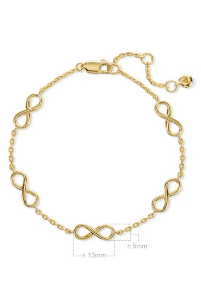 Devata Infinity Charm Bracelet In Gold