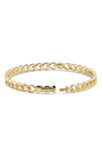Devata Open Heart Bangle Bracelet In Gold