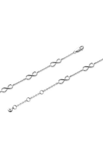 Devata Infinity Charm Bracelet In Silver