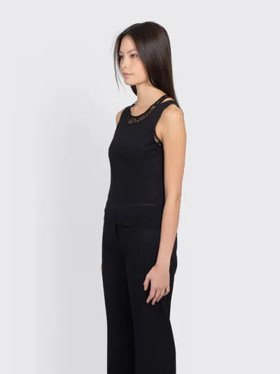 Our Legacy Swim Layered-effect Cotton-blend Tank In Black