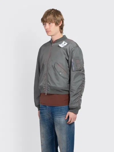 Acne Studios Washed Bomber Jacket In Gray