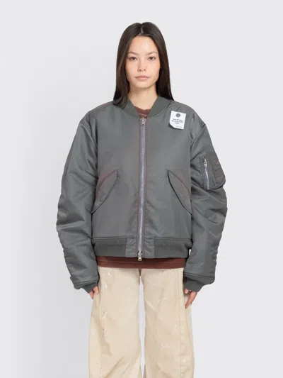 Acne Studios Washed Bomber Jacket In Gray
