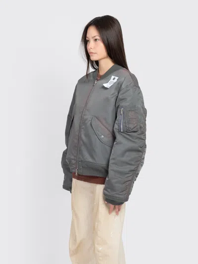Acne Studios Washed Bomber Jacket In Gray
