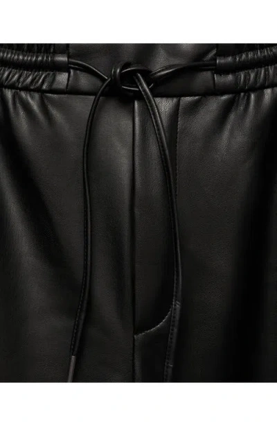 Mango Faux Leather Drawstring Pants In Pattern