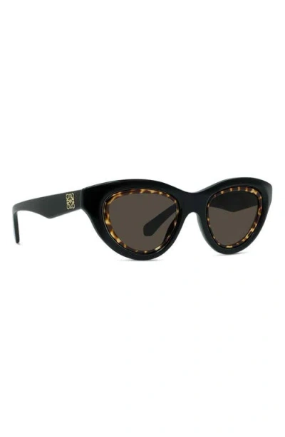 Loewe Acetate Mini Cat Eye Anagram Sunglasses In Black