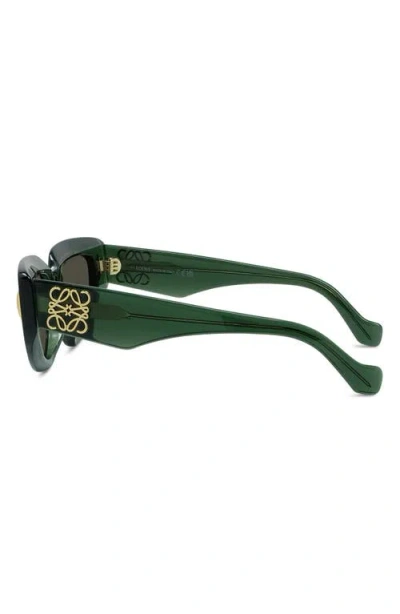 Loewe Womens Transparent Dark Gre Small Butterfly-frame Acetate Sunglasses In Green