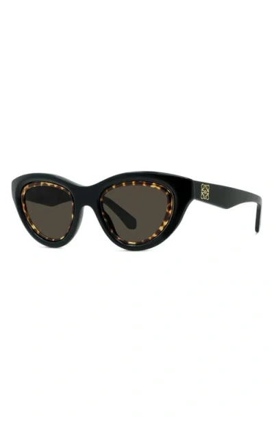 Loewe Acetate Mini Cat Eye Anagram Sunglasses In Black