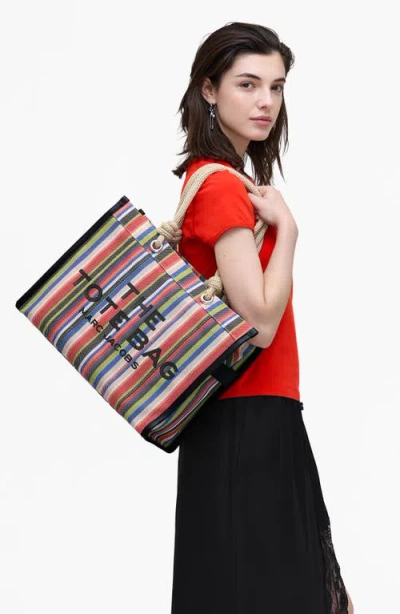 Marc Jacobs The Large Stripe Mesh Rope Tote Bag In Multi