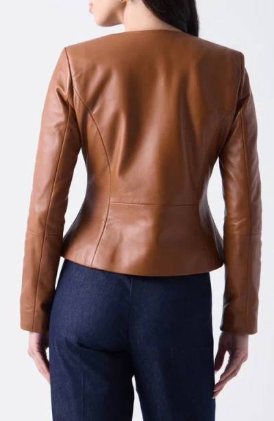 Marciano Cara Leather Jacket In Brown