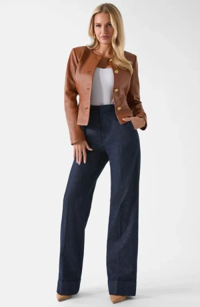 Marciano Cara Leather Jacket In Brown