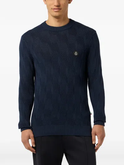 Billionaire Braides Roundneck Pullover In Blue