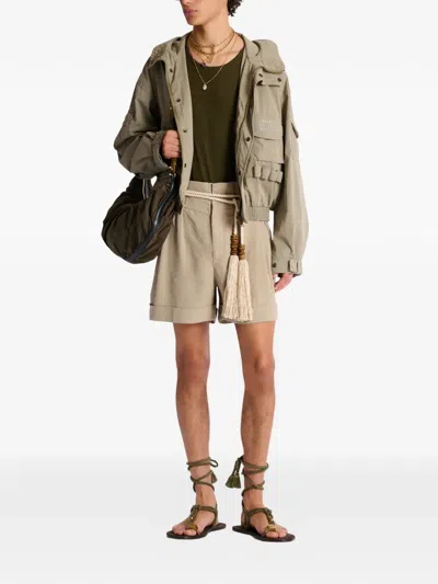 Balmain Multi-pocket Hooded Jacket In Multi