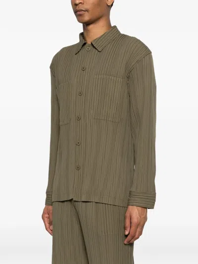 Gongdid Design Pocketed Buttoned Shirt In Multi