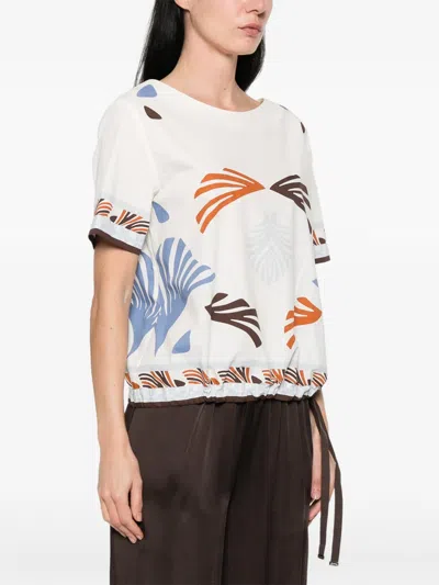 Herno Patterned Cotton Blouse In Pink