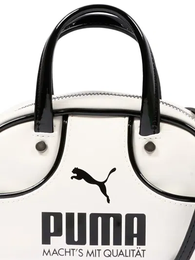 Puma Logo Top Handle Bag In White