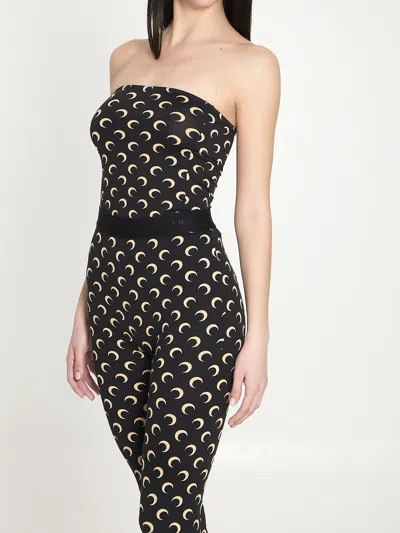 Marine Serre Moon Printed Jersey Sleeveless Tube Top In Multi