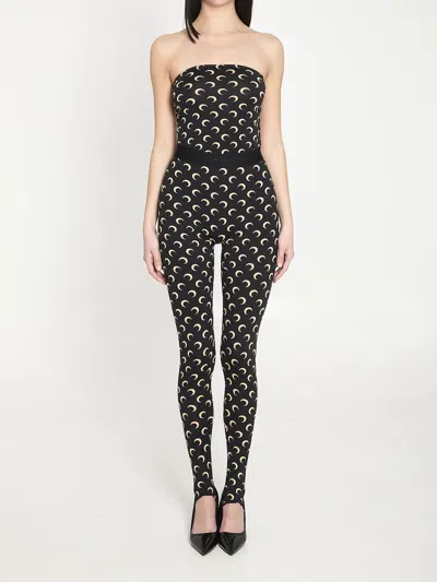 Marine Serre Moon Printed Jersey Sleeveless Tube Top In Multi