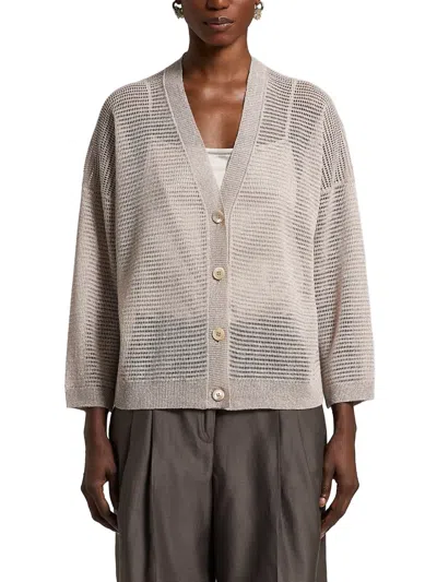 Peserico Buttoned Knitted Cardigan In Pattern
