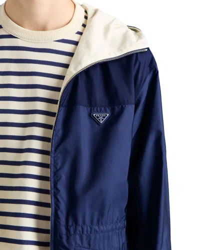 Prada Re-nylon Jacket In Blue
