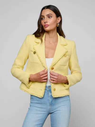 L'agence Sylvia Collared Jacket In Yellow