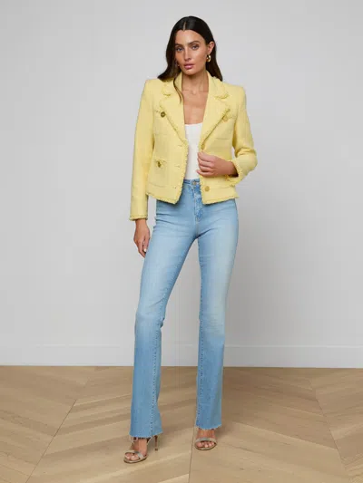 L'agence Sylvia Collared Jacket In Yellow