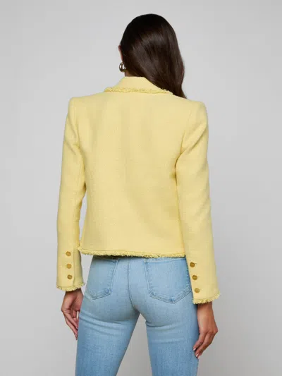 L'agence Sylvia Collared Jacket In Yellow
