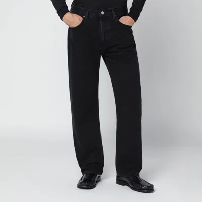 Agolde Black Regular Jeans Men In Black