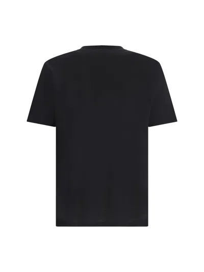 Balmain Black Logo T-shirt In Black