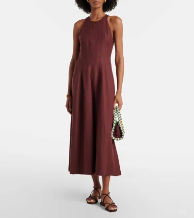 Jimmy Choo Ayla Brown Sandals With Square Toe And Ankle Buckle Closure In Suede Woman