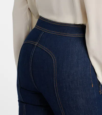 Zimmermann Luna Utility Denim Flared Jeans In Blue