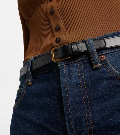 Saint Laurent Leather Belt In Pattern