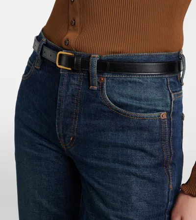 Saint Laurent Leather Belt In Pattern