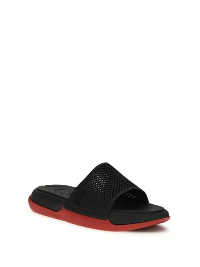 Christian Louboutin Louboutin Slides And Clogs Easy Breezy Men Rubber Black In Black
