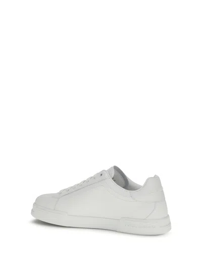 Dolce & Gabbana Portofino Light White Sneakers With Logo Patch On The Tongue And Tonal Logo Lettering On The Heel In In White