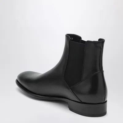 Doucal's Elasticated-panel Leather Boots In Black