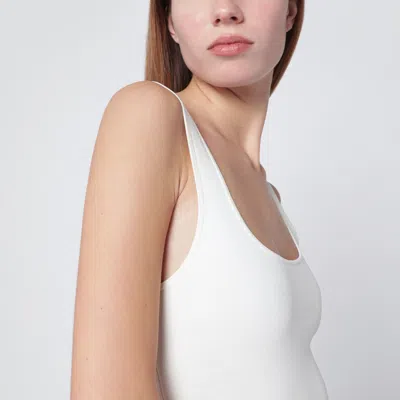 Entire Studios Squared Neck Top In White