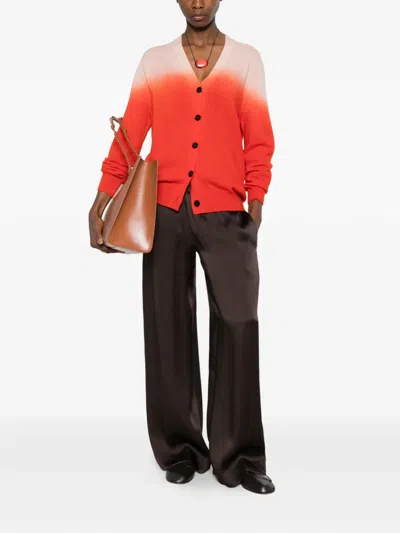 Jil Sander V-neck Gradient Buttoned Cardigan In Multi