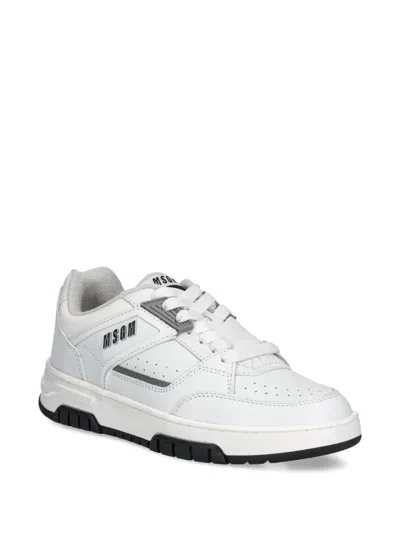 Msgm Logo-detail Sneakers In White