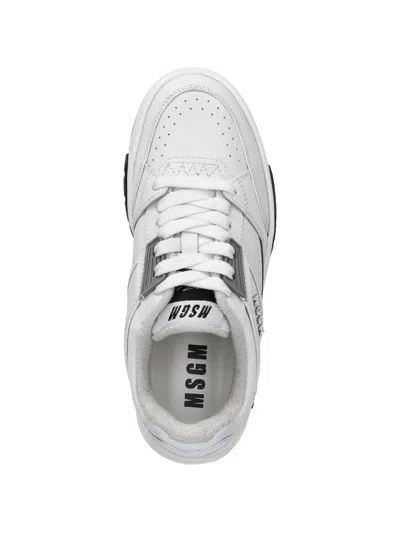 Msgm Logo-detail Sneakers In White