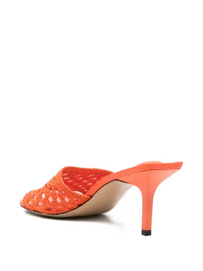 Jacquemus Les Mules Cubisto Sandals Open Toe Stiletto In Orange