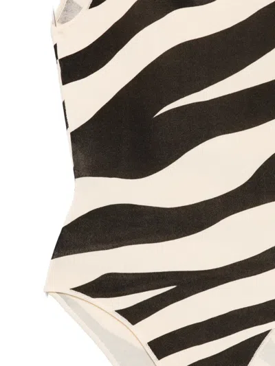 Sandro Zebra-print Bodysuit In Multi