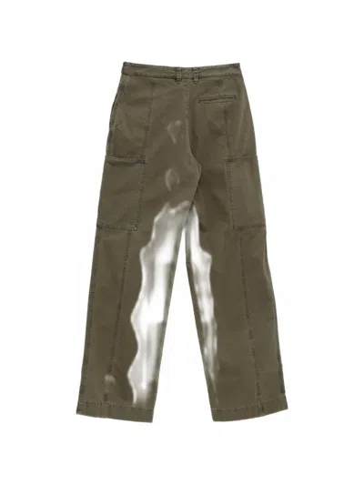 Jw Anderson Button Cargo Pants In Green