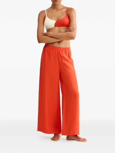 Eres Elasticated-waist Trousers In Red