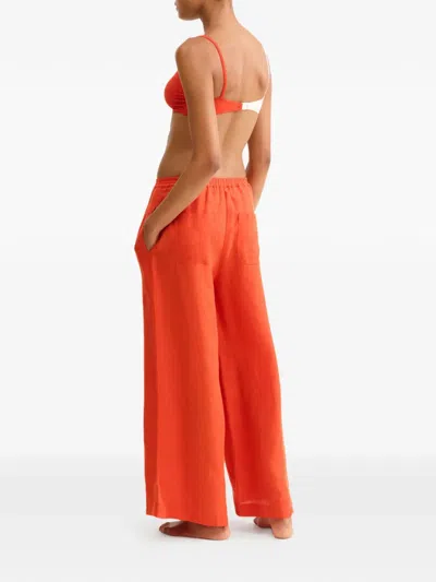 Eres Elasticated-waist Trousers In Red