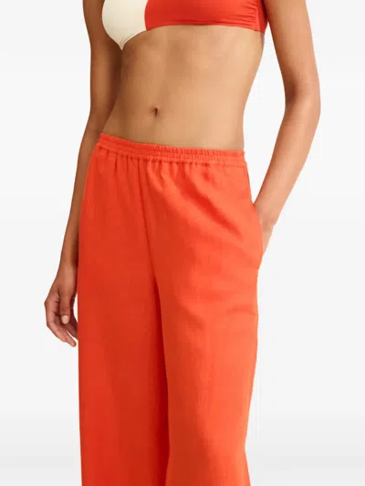 Eres Elasticated-waist Trousers In Red