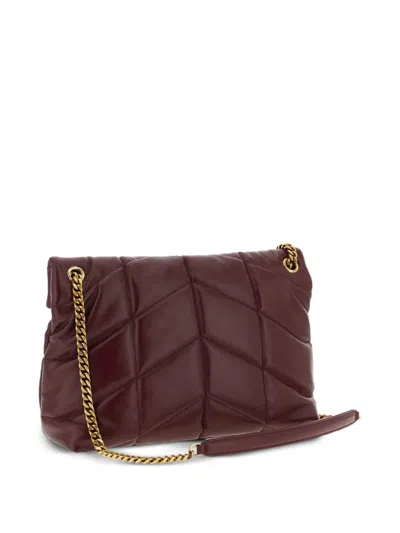 Saint Laurent Medium Puffer-design Shoulder Bag In Red