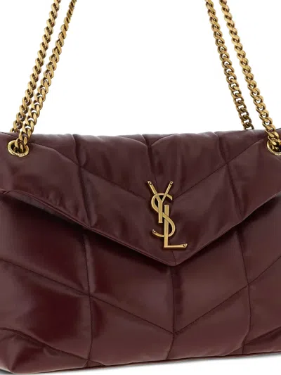 Saint Laurent Medium Puffer-design Shoulder Bag In Red