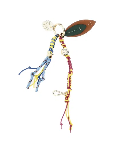 Cuba Lab Leaf-motif Keyring In Multi