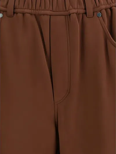 Brunello Cucinelli Elasticated Sweatpants In Brown