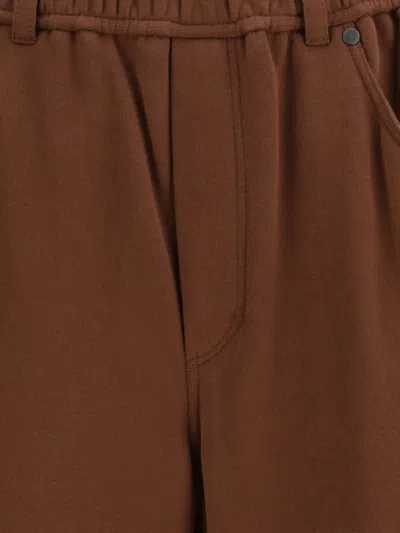 Brunello Cucinelli Elasticated Sweatpants In Brown